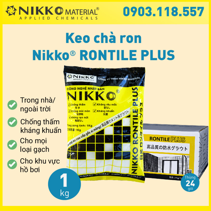 NIKKO RONTILE PLUS – Keo chà ron cao cấp gốc xi măng