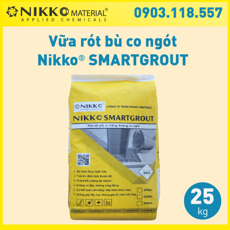NIKKO SMARTGROUT G80 – Vữa rót bù co ngót gốc xi măng