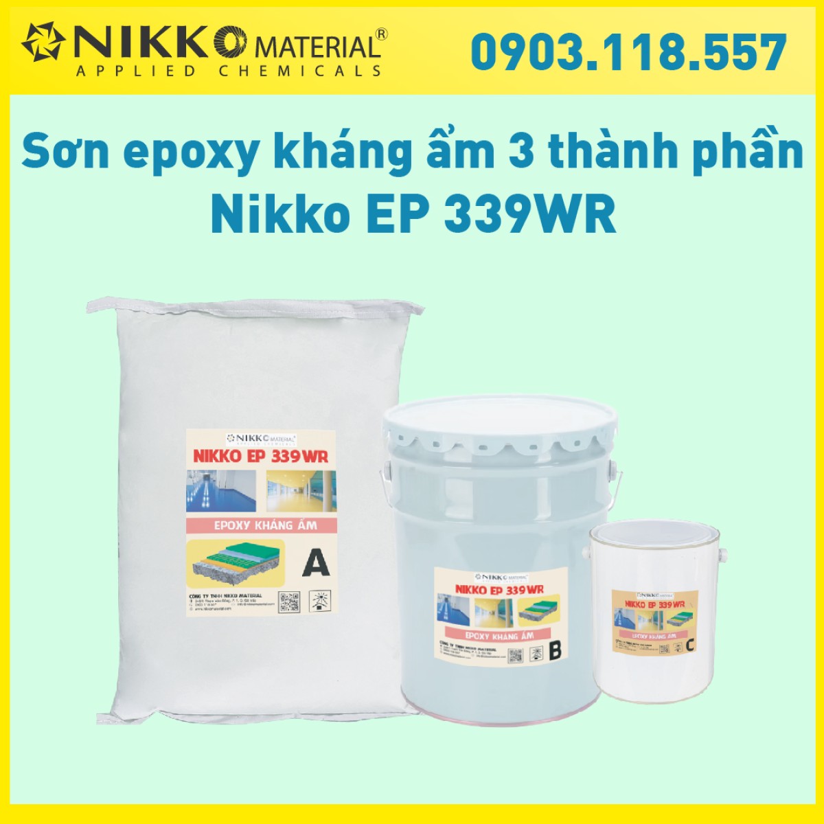 NIKKO EP339WR – Sơn epoxy kháng ẩm 3 thành phần