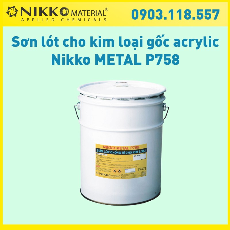 NIKKO METAL P758 – Sơn sơn lót cho thép gốc acrylic