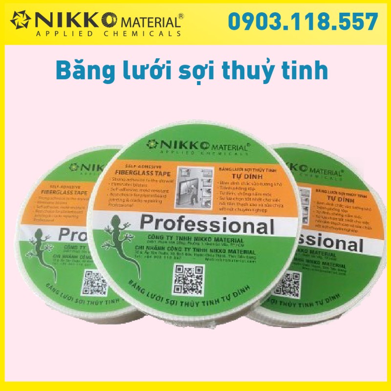 Băng lưới sợi thuỷ tinh tự dán NIKKO