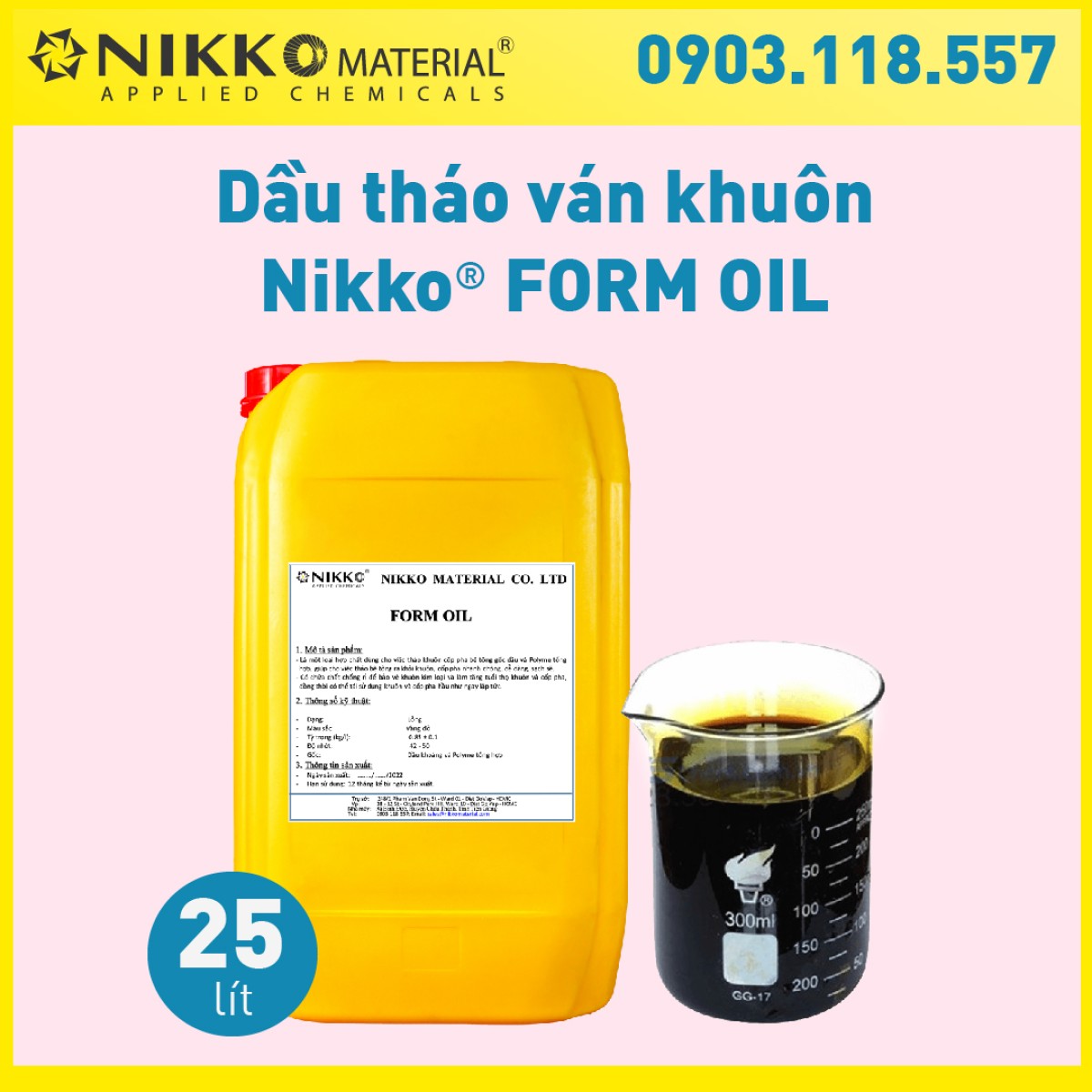 NIKKO FORM OIL – Dầu tháo ván khuôn gốc dầu