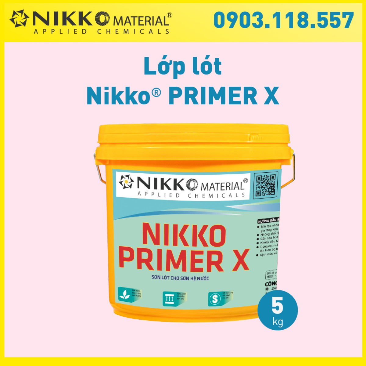 NIKKO PRIMER X – Lớp lót gốc polymer biến tính