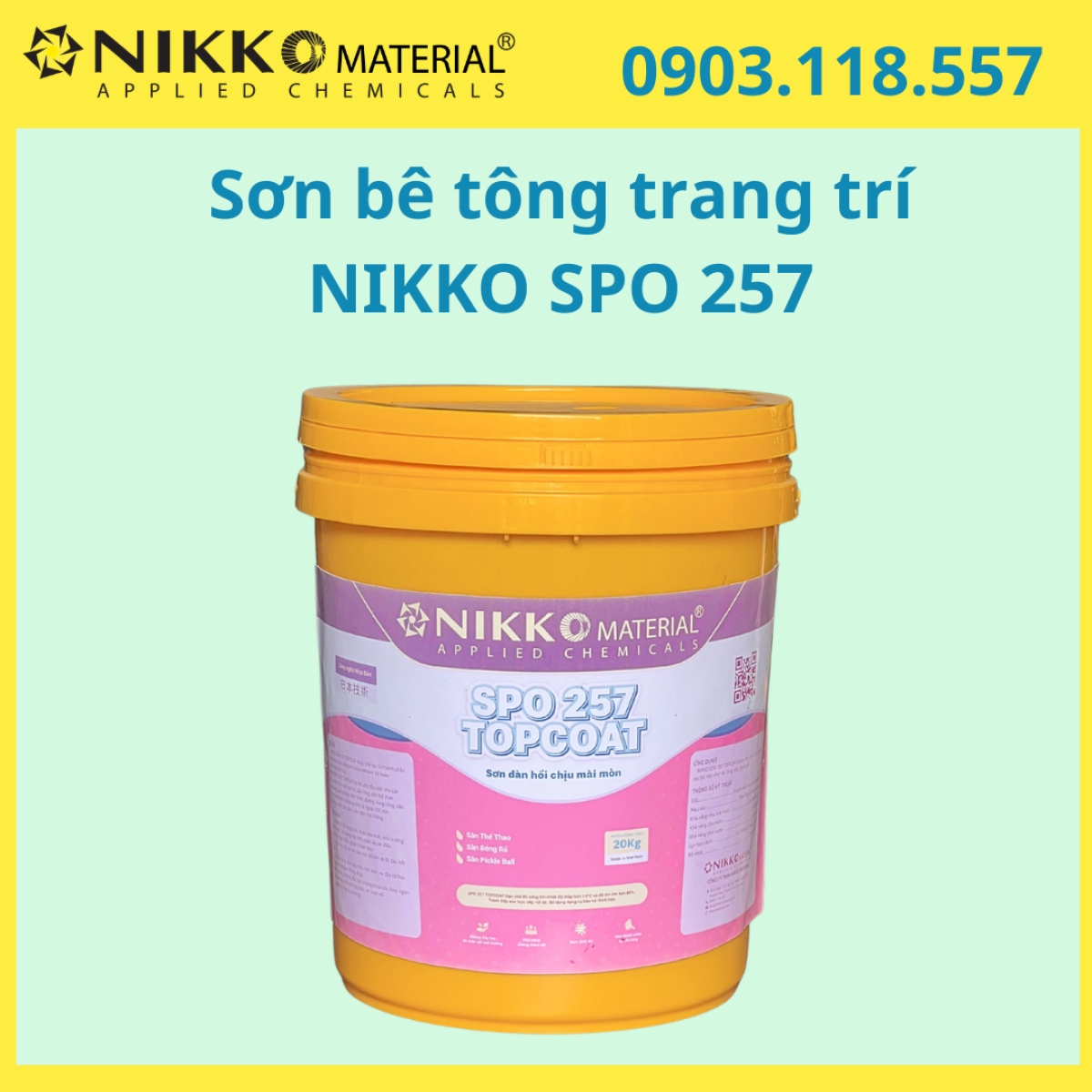 NIKKO SPO 257 TOPCOAT - Sơn phủ bê tông trang trí